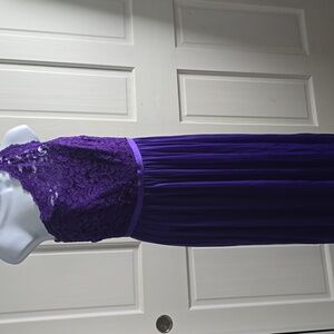 David's Bridal Purple Dress